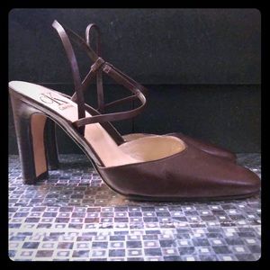 Calvin Klein Chocolate Brown Leather Heels